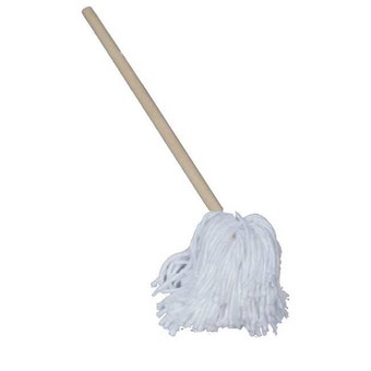 Bleached Dish Mop - Wooden Handled