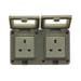 Powermaster IP55 2 Gang Outdoor Damp Proof Socket