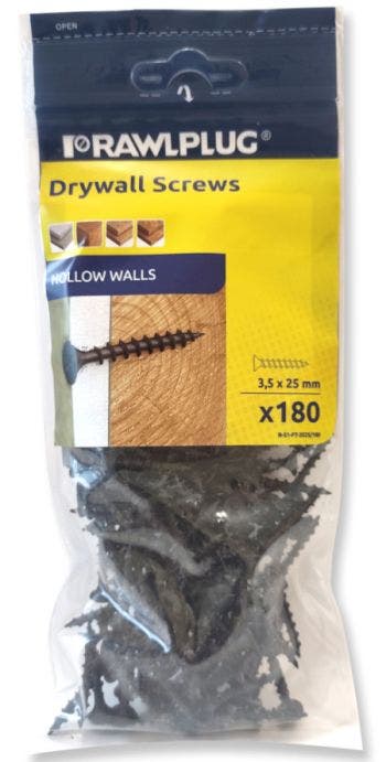 Drywall Screws - 35 x 25mm (Pack of 180) 