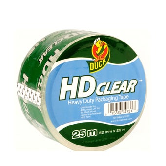 Duck Tape Heavy Duty Clear Packaging Tape 50mm x 25m