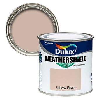 Dulux Weathershield Smooth Matt Masonry paint 250ml Tester pot - Fallow fawn