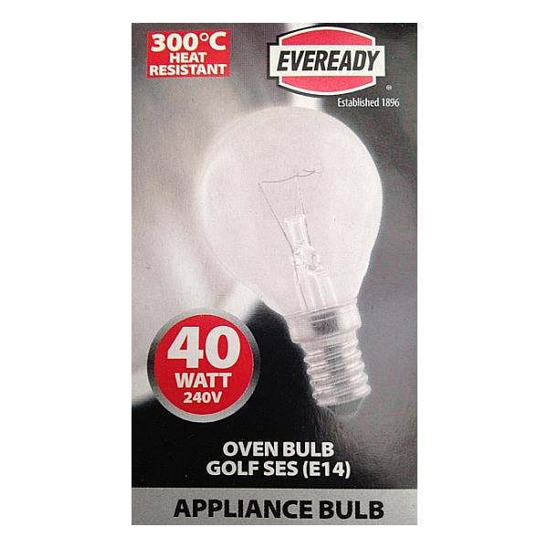Eveready 40W Oven Golf Small Screw Cap E14/ SES Light Bulb