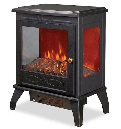 De Vielle Premium 3D Electric Stove Black 1800W