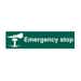 Emergency stop - PVC Sign (200 x 50mm)
