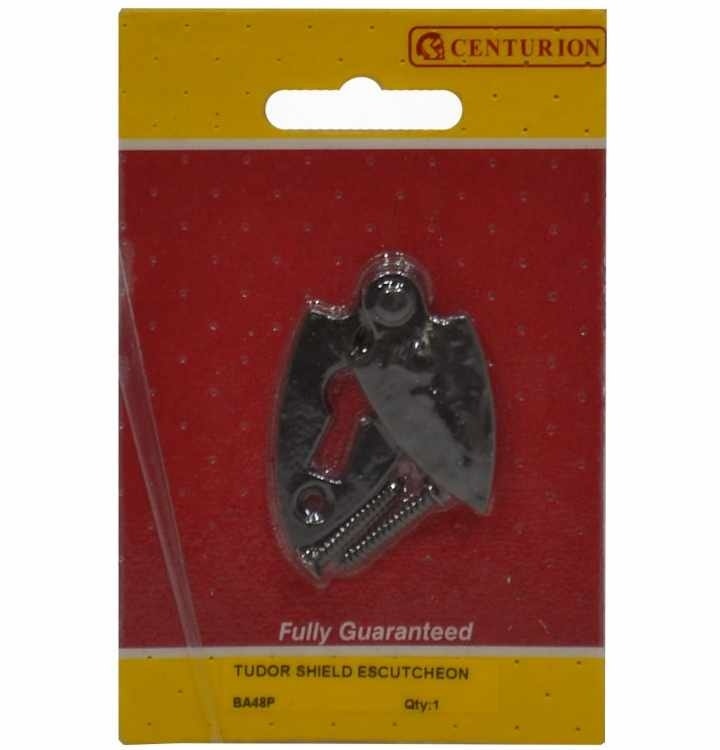 55mm x 25mm (2 1/8" x 1") Tudor Covered Shield Escutcheon