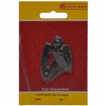 55mm x 25mm (2 1/8" x 1") Tudor Covered Shield Escutcheon