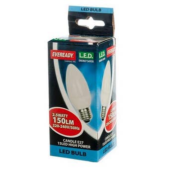Eveready 2.5W LED Candle E27/ ES Light Bulb