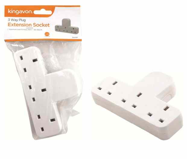 3 Way Plug Extension Socket - Kingavon