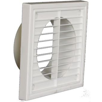 Manrose Fixed White Exterior - 4 inch