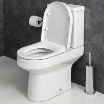 Croydex Eyre D Shaped Flexi Fix Toilet Seat Soft Close - White