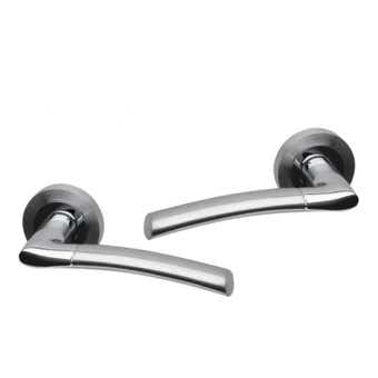 Falcon Lever Handle On Rose - Polished Chrome