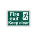 Fire exit Keep clear - PVC (300 x 200mm)