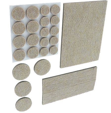 Securit Felt Pads Set 5mm Deep - Pack of 27 Assorted