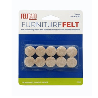 Feltgard Heavy Duty Felt Round Pads 19mm