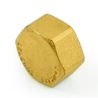 Female Brass Blank Cap - 1"
