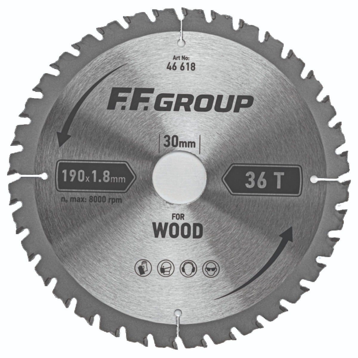 FF GROUP 210mm x 3mm 40T Circular Saw Blade for Wood with Teflon Coating and Carbide Teeth