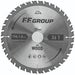 FF GROUP 254mm x 3mm 60T Teflon Coated Circular Saw Blade for Wood with Laser Cut Body and Carbide Teeth