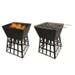 Outdoor Fire Pit with BBQ Grill – 48 x 33cm