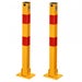 Fold-Down Metal Parking Bollards - 2 pieces