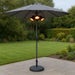Gardinia 2.7m Crank and Tilt Parasol with UV30 Plus Protection, 15kg Parasol Base and 1500W Parasol Heater – Outdoor Shade and Comfort Set
