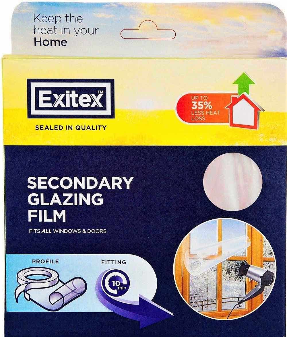 Exitex Draught Seal Insulating Glazing Film - 4.5m2