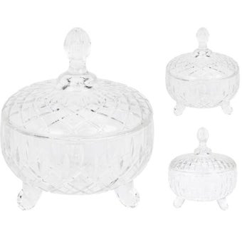Glass Sugar Bowl and Lid 200ml