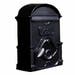 The Moy Cast Aluminium Post Box - Deep Gloss Black