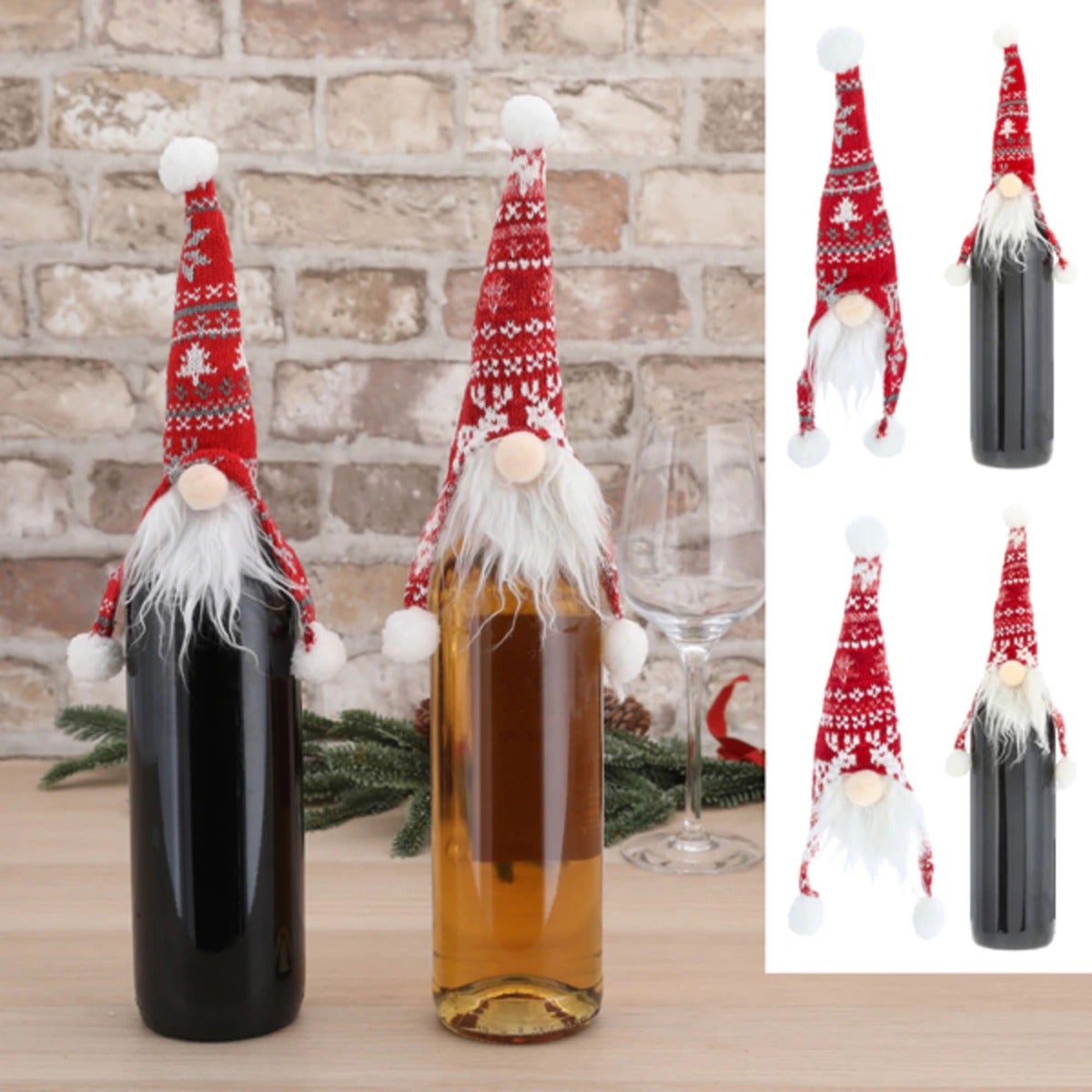 Gnome Bottle Decoration 24cm