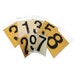 Polished Gold & Polished Chrome Effect Self Adhesive Numbers