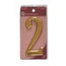 Gold Effect Numeral 2 - 75mm