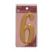 Gold Effect Numeral 6 - 75mm