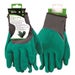 Green Blade Crinkle Latex Gloves - Size L