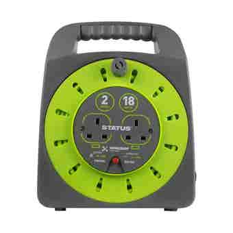 2 Socket Extension Lead Cable Reel - 18m
