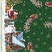 Green Christmas House Oilcloth - Price per metre