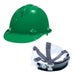 Green Safety Helmet with Chinstrap