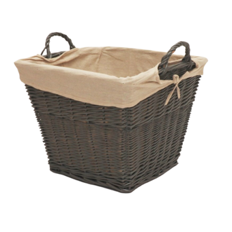 Blacksod Square Wicker Basket - Grey