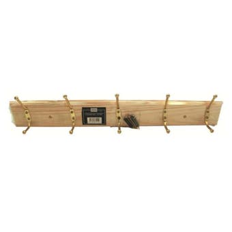 5 Hook Hat & Coat Rack - Pine