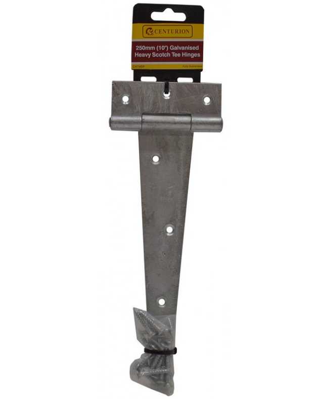 Galvanized Heavy Scotch Tee Hinges (1 pair) - 250mm (10")