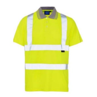 Hi-Vis Breathable Polyester Polo Shirt - XL