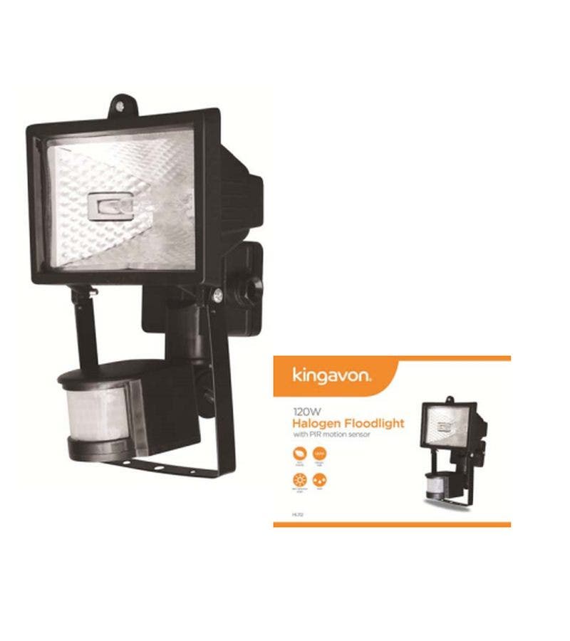 Kingavon 120w Halogen Floodlight - With PIR Motion Sensor