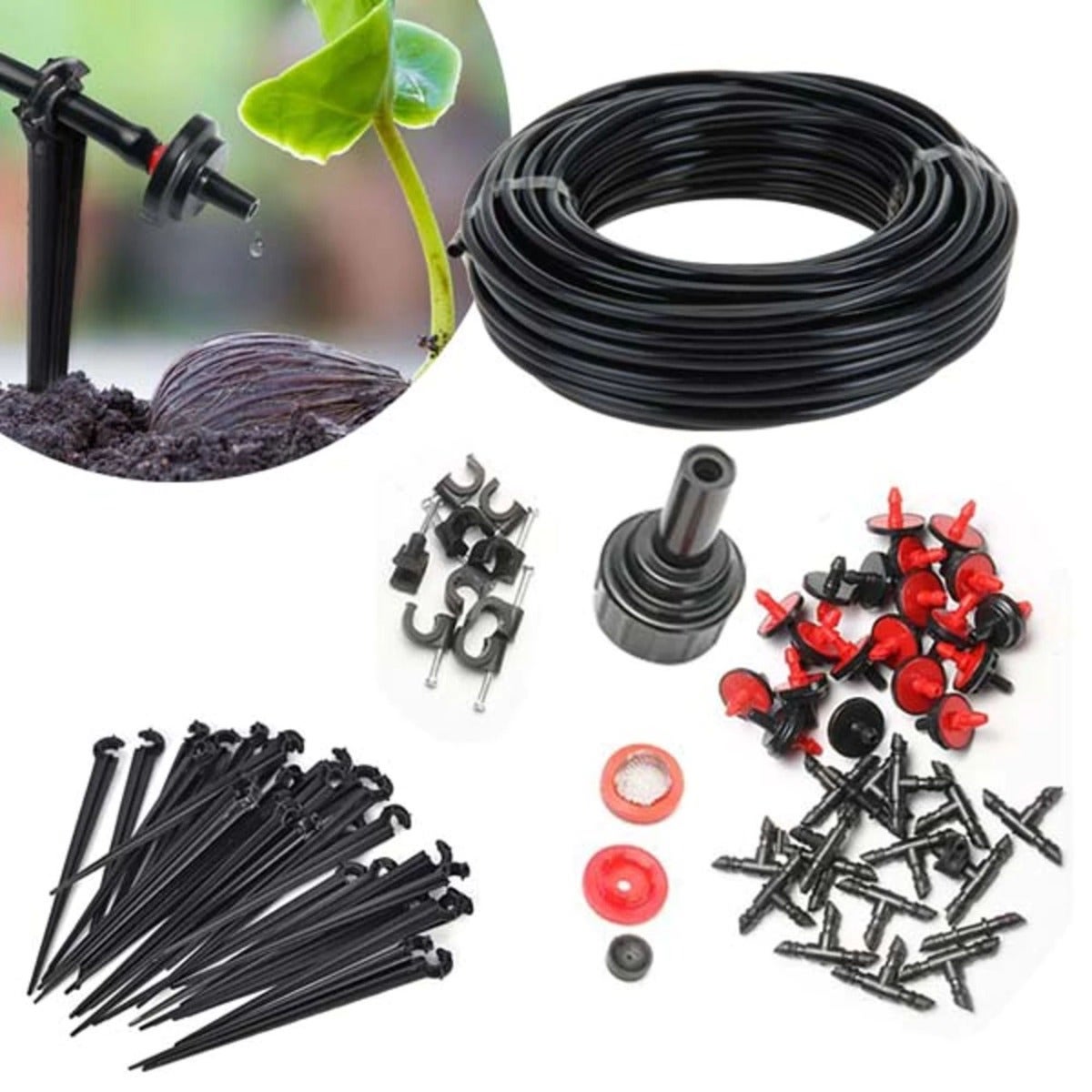 Hoppline Drip Garden Irrigation System - 71 Pieces – Efficient Watering Solution for Healthy Plants
