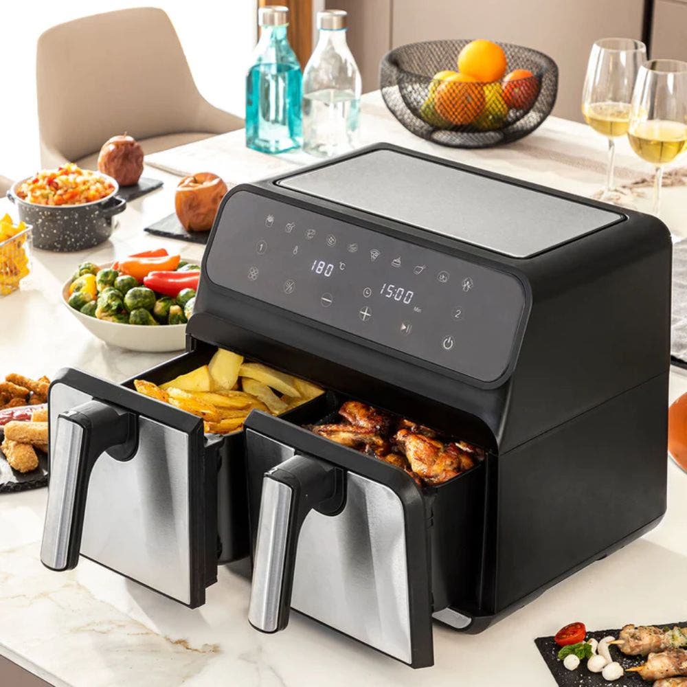 InnovaGoods Double Air Fryer Double 8L
