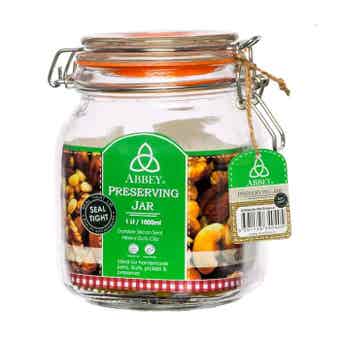 Abbey Silcon Seal Clip Top Preserve Jar - 1L
