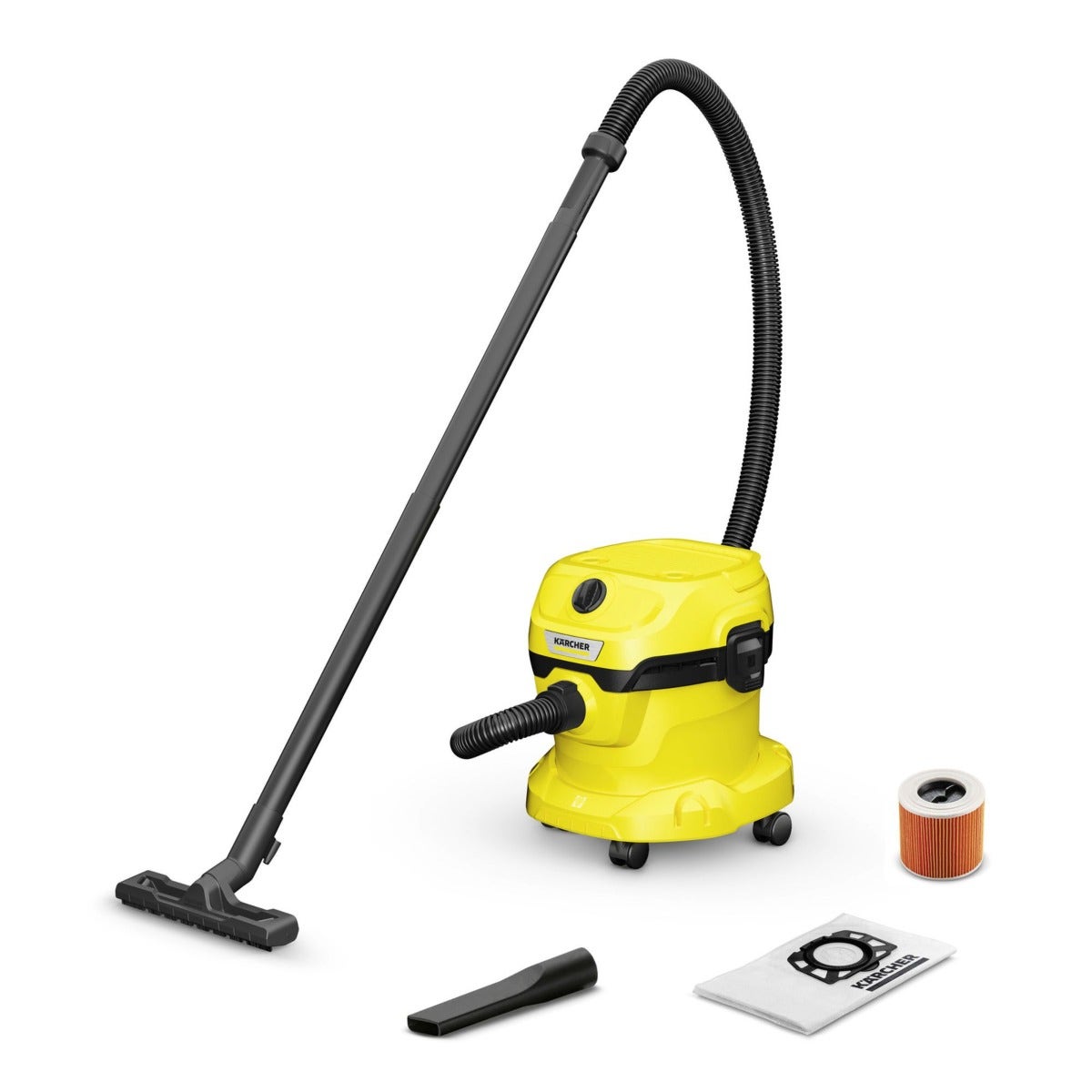 Kärcher WD 2 Plus Wet and Dry Vacuum Cleaner Powerful 12L Compact Garage and Outdoor Cleaning Solution

