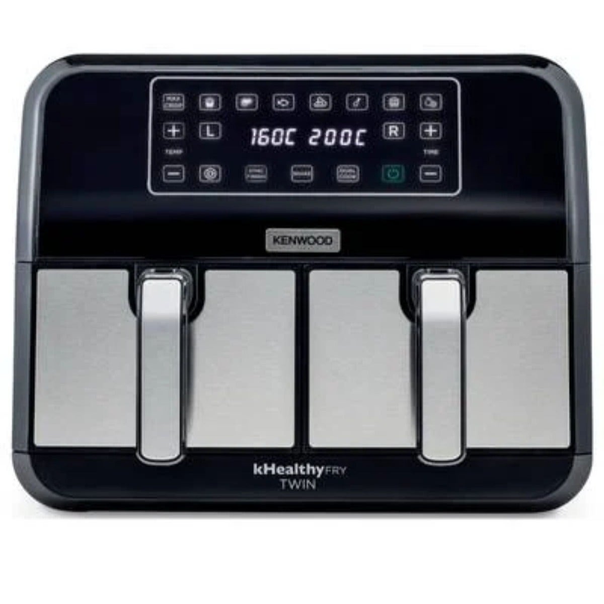 Kenwood Healthy Fry Twin Air Fryer - 8L Capacity, Dual Zone Technology, 8 Pre-set Programs, Black