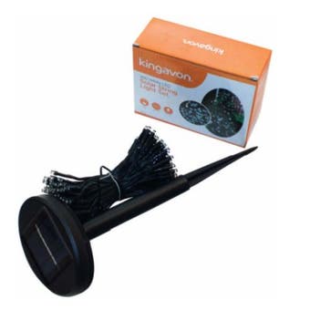 200 White LED Solar String Light Set