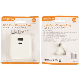 Kingavon USB C & A Fast Charger Plug