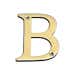 75mm (3") Polished Brass Victorian B Door Letter