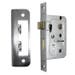 Satin Chrome Bathroom Door Lock - 2.5"