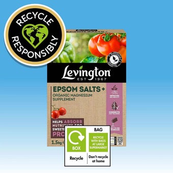 Levington Magnesium Epsom Salts Organic Soil Supplement 1.5kg for Fruit and Vegetable Growth and Healthier Plants